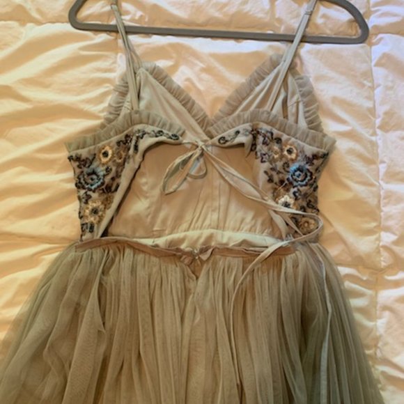 Embroidered Grey Dress - Picture 3 of 4